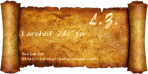 Larnhof Zéta névjegykártya